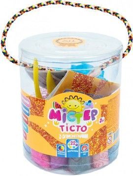 Набор для лепки Стратег Мистер Тесто 22 цветов в блистере (укр) (71811)
