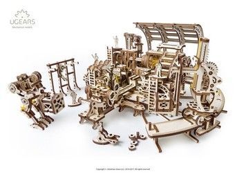 Механічний 3D пазл UGEARS Механічний місто "Фабрика роботів" (70039)