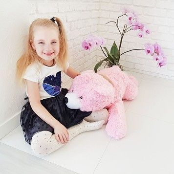М'яка іграшка Попелюшка Ведмідь Соня великий 76см рожевий (0903)