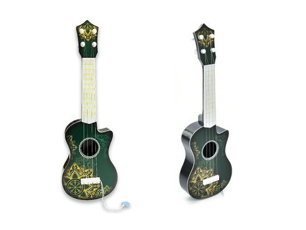 Гитара 4 струны 46 см с медиатором в прозрачном чехле (ассорт.) (8056)
