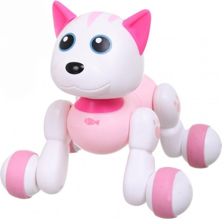Игрушка детская котик-интерактивный робот 15см розовый (РКБН1086APN)