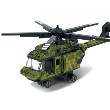 Конструктор IBLOCK военный вертолет 222 дет (PL-921-429/)