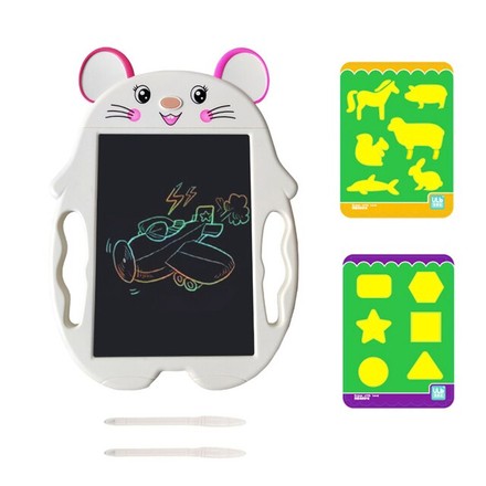 Планшет для малювання Мишка з LCD-дисплеєм із трафаретами 29 см білий (966801C03MWT)