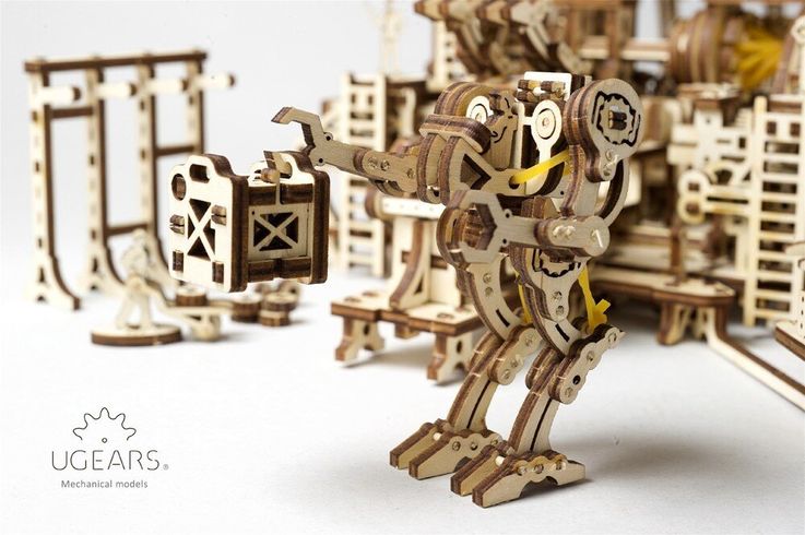 Механічний 3D пазл UGEARS Механічний місто "Фабрика роботів" (70039)