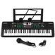 Синтезатор Electronic Keyboard 61 клавіша з мікрофоном працює від мережі/батарейок (MQ6112)
