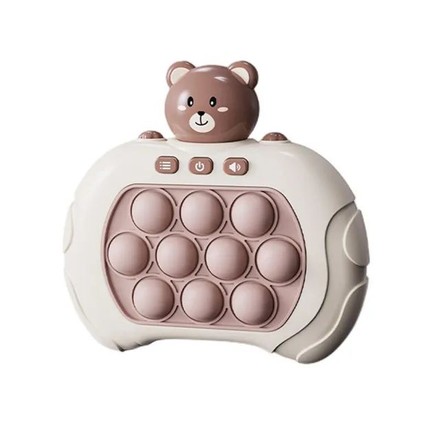 Іграшка дитяча антистрес Pop It електронний Ведмедик коричневий (2309)