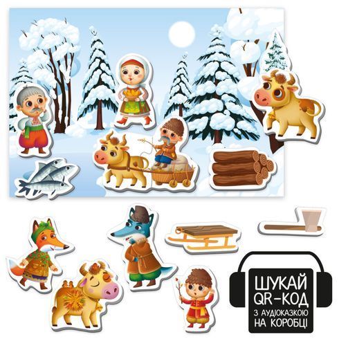 Игра магнитный театр Vladi toys "Лисичка-сестричка и волк-панибрат" с аудиосказкой (VT3206-36)