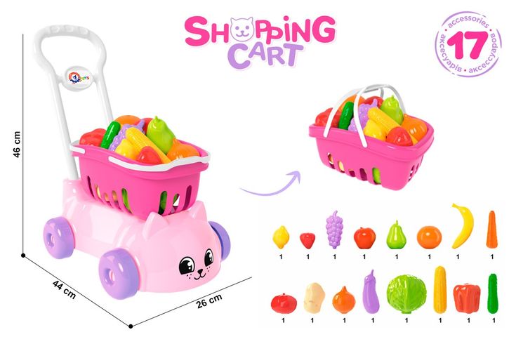 Игрушка детская ТехноК Корзинка для супермаркета с продуктами (TH7563)