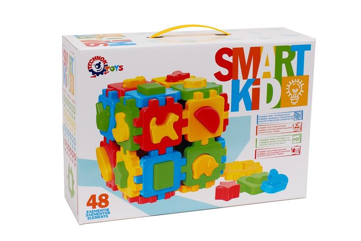 Іграшка розвиваюча ТехноК Розумний малюк куб-логіка 48 ел (TH2018)