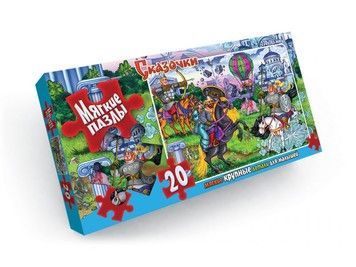 Пазлы мягкие Danko Toys Три богатыря 20 эл. (S20-06-04)