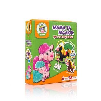 Игра развивающая Vladi Toys Ферма. Мама и малыш на липучках (VT1310-04)