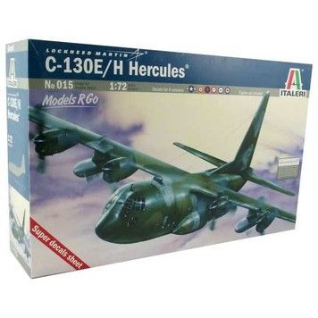 Сборная модель ITALERI 1:75 транспортный самолет C-130 E/H HERCULES (IT015)