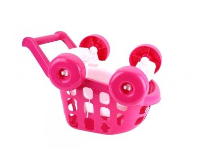 Іграшка дитяча ТехноК Візочок для супермаркету біло-рожевий (8249)