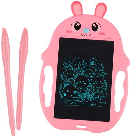 Планшет для малювання Зайчик з LCD-дисплеєм з трафаретами 29 см рожевий (966801C03ZPN)
