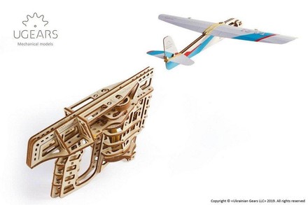 Механический 3D пазл UGEARS Пускатель самолетиков (70075)