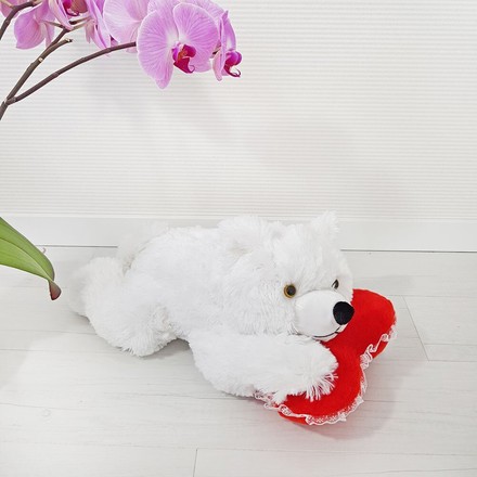 Мягкая игрушка Zolushka Медведь Соня с сердцем 41см (ZL094)