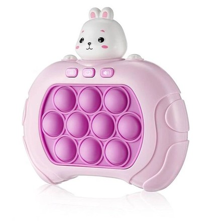Іграшка дитяча антистрес Pop It електронний Зайчик рожева (2310PN)