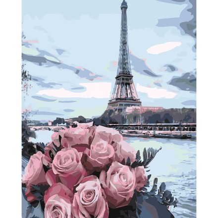 Картина для рисования по номерам Стратег Розы в Париже 40х50 (SY6522)