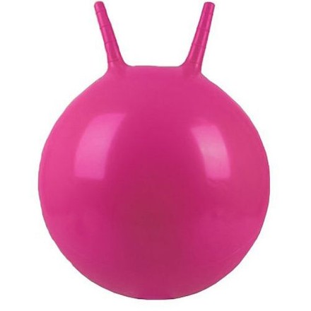Мяч гимнастический детский фитбол 55 см с рожками розовый (BT-PB-0178PN)