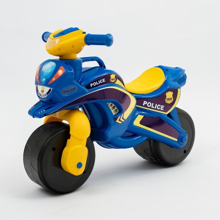 Каталка-толокар DOLONI Музичний мотоцикл Поліцейський байк жовто-синій (0139/57)