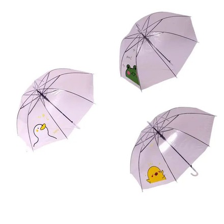 Зонтик детский прозрачный с принтом животных d-89 см (ассорт) (MK4814)