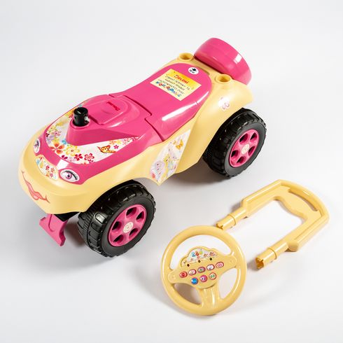 Каталка-толокар DOLONI Автошка музыкальная желто-розовая (00142/07UA)