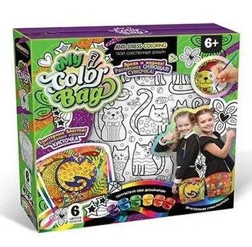 Набір для творчості Danko toys сумочка розписна глітером і фарбами Котик (mCOB-01-01U)