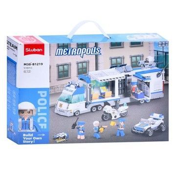 Конструктор SLUBAN Metropolis мобільний пункт управління поліції 510 ел (M38-B1219)