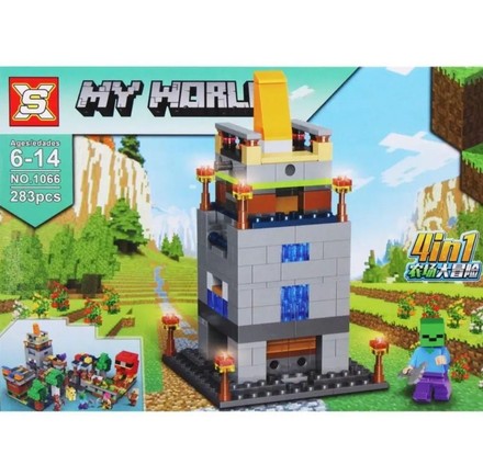 Конструктор My World Minecraft 4 в 1 Замок зомби 283 дет. (MC1066)