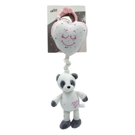 Іграшка підвіска Tulilo Панда музична 30см рожева (9120)