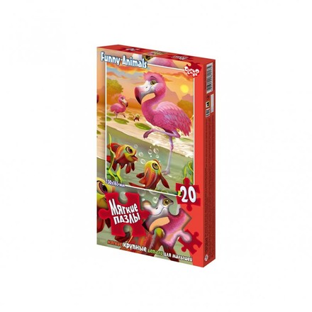 Пазлы мягкие Danko Toys Фламинго 20 эл. (S20-09-15)
