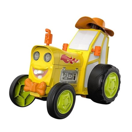 Іграшка на радіокеруванні Скажений стрибучий трактор із світло-звуковими ефектами жовтий (2101-A/YL)