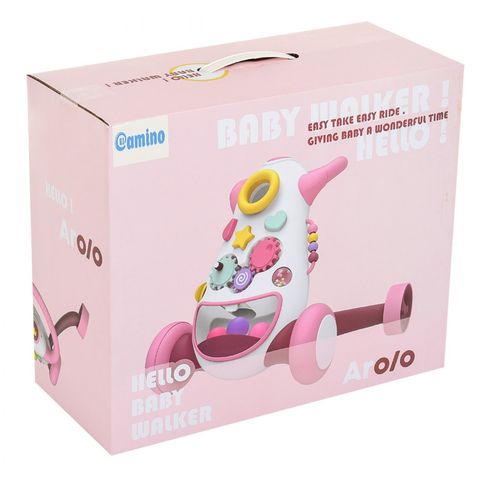 Ходунки-каталка для малышей El Camino с игровой панелью розовые (FD-6820-8)