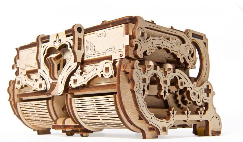 Механічний 3D пазл UGEARS Антикварні шкатулка (70089)