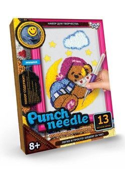 Килимова вишивка Danko Toys Punch Needle Ведмедик на місяці (рос.) (PN-01-09)
