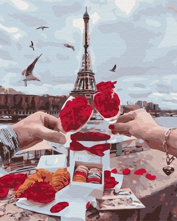 Картина для малювання за номерами Brushme Пікнік в Парижі 40х50см (BS34598)
