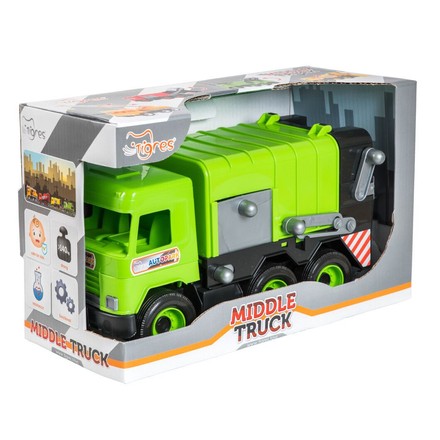 Детская игрушка Tigres Middle truck мусоровоз зеленый (39484)