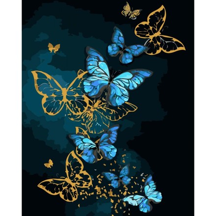Картина для рисования по номерам Стратег Удивительные бабочки 40х50 (VA-3406)