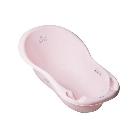 Ванночка дитяча TEGA LUX зі зливом Зайчики світло-рожева 102 см (KR-005-104)