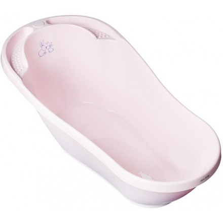 Ванночка детская TEGA со сливом зайки розовая 92см (KR-011-104)