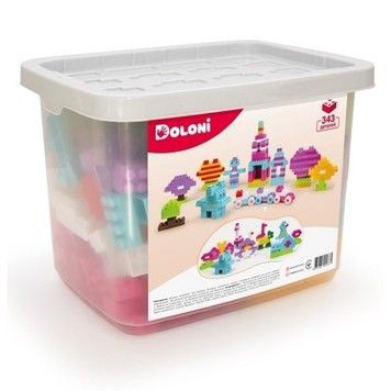 Конструктор DOLONI TOYS Набір для дівчаток у контейнері 343 дет (013999/02)