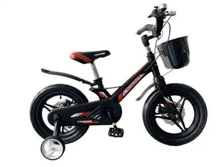Велосипед двоколісний HUNTER Premium 14" магнієвий чорний (HPM14BL)