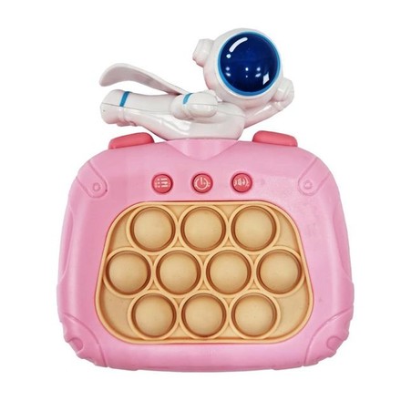 Іграшка дитяча антистрес Pop It електронний Космонавт рожева (1808-222PN)