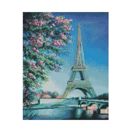 Картина за номерами з алмазною мозаїкою Стратег Весна в Парижі 50х40см (FA20153)