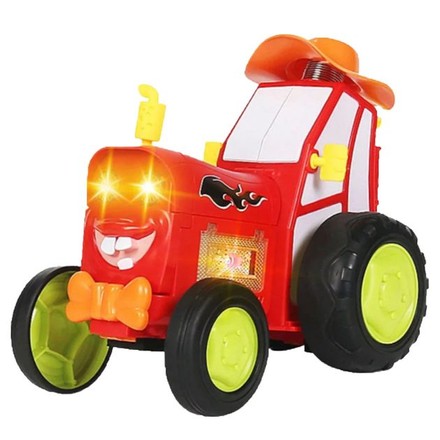 Іграшка на радіокеруванні Скажений стрибучий трактор із світло-звуковими ефектами червоний (2101-A/RD)