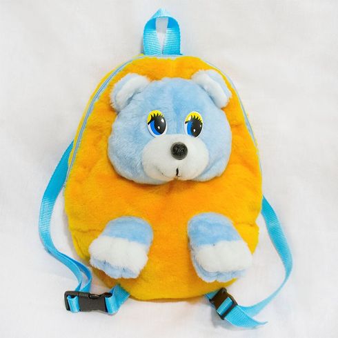 Рюкзак детский Zolushka Медведь 28см желто-голубой (ZL2622)