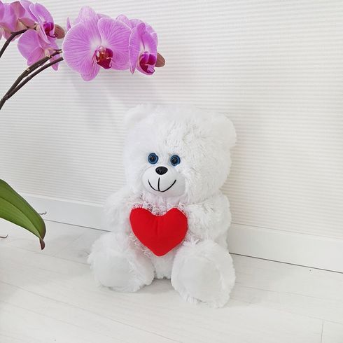 Мягкая игрушка Zolushka Медвежонок с сердцем травка 28см (ZL110)
