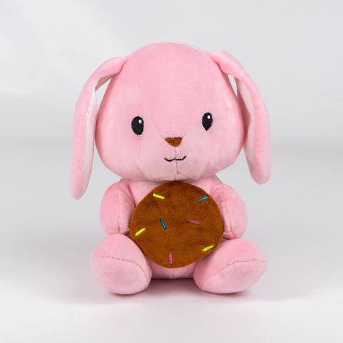 М'яка іграшка KidsQo Зайчик Хрумтик 22см рожевий  (KD724)