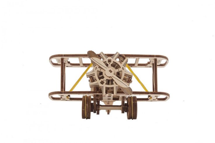 Механический 3D пазл UGEARS Мини-биплан 84дет (70159)