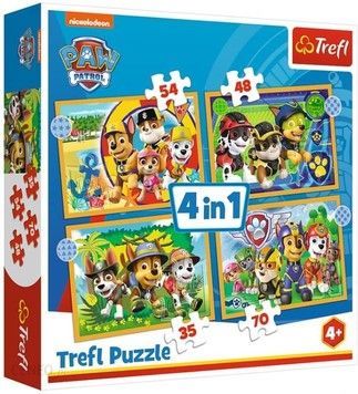 Пазлы Trefl Отдых Щенячий патруль 4в1 (34395)